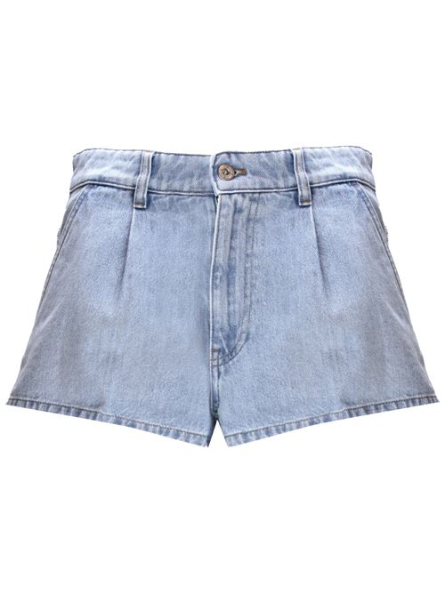 Blue cotton denim shorts Miu Miu | GWP477S-232131KF0013